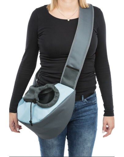 TRIXIE Taška přes rameno Sling, 50 X 25 X 18cm, světlešedá/světlemodrá