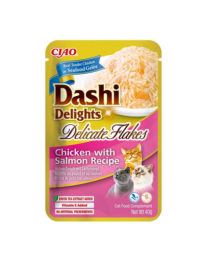 INABA Cat Dashi Delights Delicate Flakes Chicken & Salmon 40g