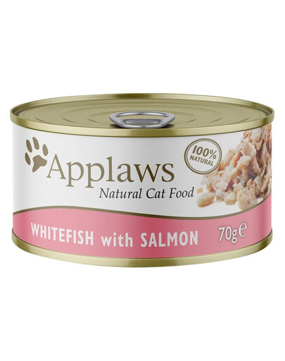 APPLAWS Cat Adult Bílá ryba a Losos 70g