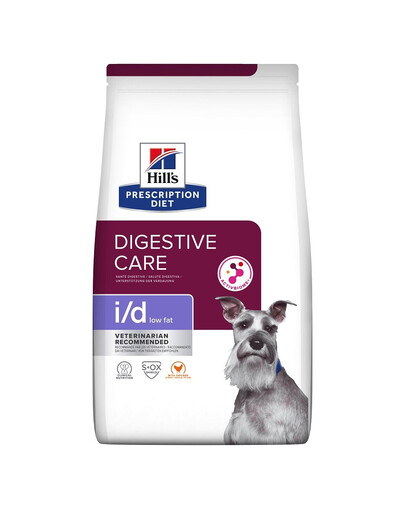 HILL'S Prescription Diet Canine i/d Low Fat Digestive Care Chicken 4 kg pro psy s citlivým trávením