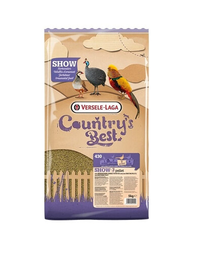 VERSELE-LAGA Country's Best Show 3 Pellet 5 kg 3mm pelety pro okrasné ptactvo od 13 týdnů