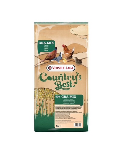 VERSELE-LAGA Country's Best Gra-Mix Ardennes 4kg směs pro okrasnou drůbež s drcenou kukuřicí, slunečnicovými semínky a hrachem.