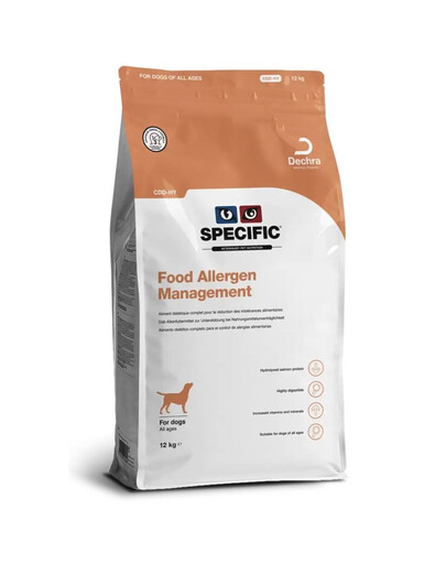 SPECIFIC Dog CDD-HY Food Allergen Management 12 kg hydrolyzované krmivo pro psy všech věkových kategorií s potravinovými alergiemi