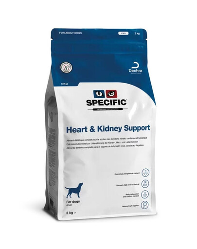 SPECIFIC Dog CKD Heart & Kidney Support 2 kg krmivo pro psy se selháním srdce, ledvin nebo jater