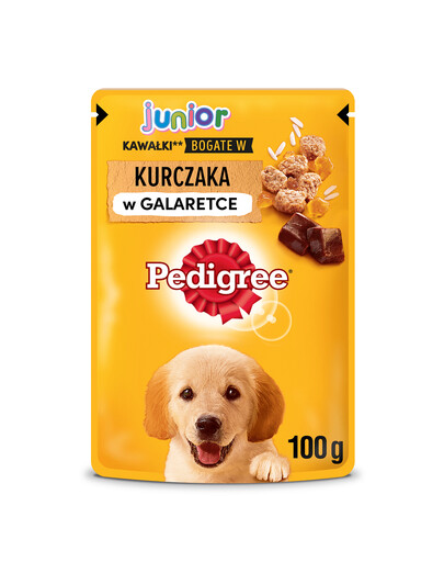 PEDIGREE Junior s kuřecím masem a rýží v želé 100 g x 24