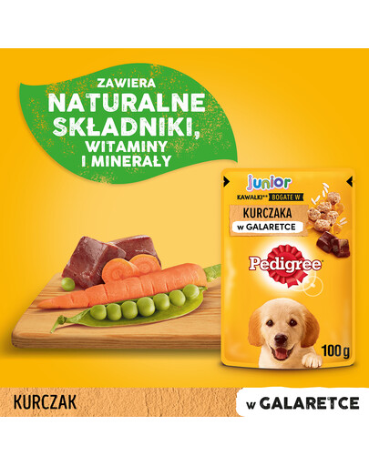 PEDIGREE Junior s kuřecím masem a rýží v želé 100 g x 24