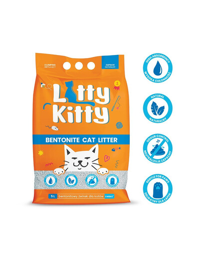 LITTY KITTY Přírodní bentonitové stelivo5 l (4 kg)