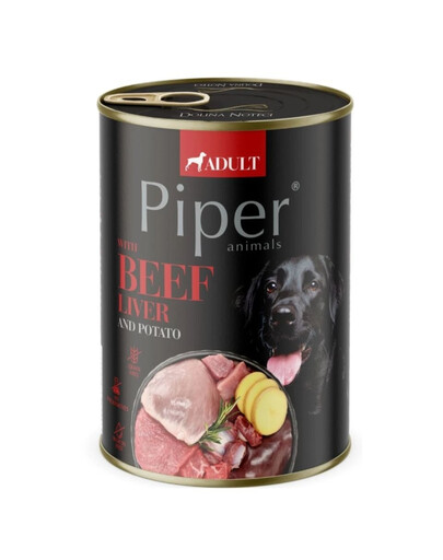Levně PIPER s hovězími játry a bramborem 400g mokré krmivo pro psy