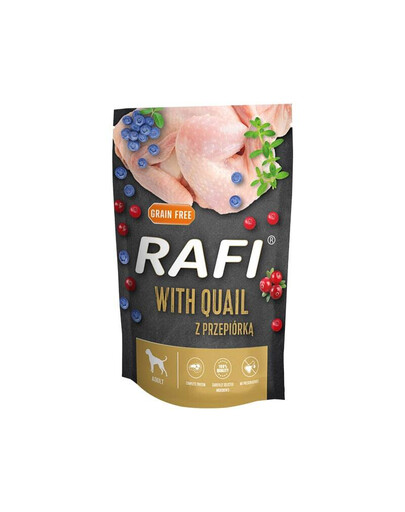 RAFI s křepelkou, borůvkami a brusinkami pro psy 500 g