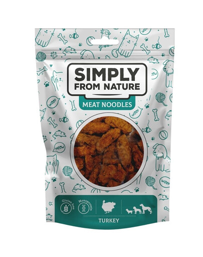SIMPLY FROM NATURE Meat Noodles Krůtí rolky pro psy 80 g