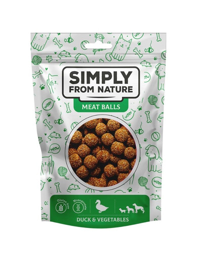 SIMPLY FROM NATURE Kachní kuličky se zeleninou pro psy 80 g