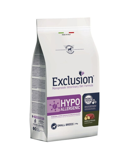 EXCLUSION Hypoallergenic small breeds krmivo pro psy malých plemen s koňským masem a bramborami 2 kg