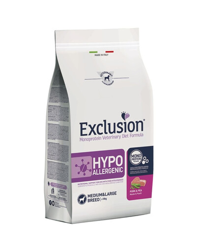 EXCLUSION Hypoallergenic medium large breeds vepřové krmivo pro psy středních a velkých plemen 12 kg