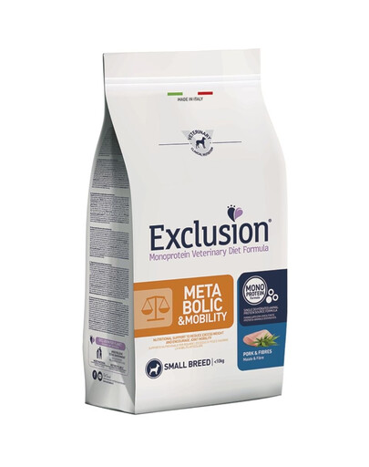 EXCLUSION Metabolic Mobility small breeds s vepřovým masem pro malá plemena 7 kg