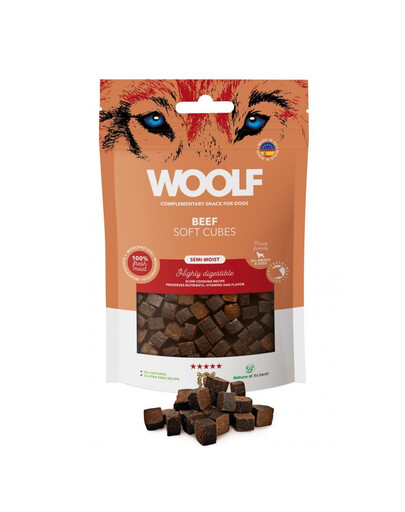 WOOLF Soft Cubes Beef Monoprotein 100g