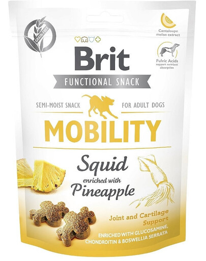 BRIT Care Dog Functional Snack Mobility Squid 150g měkký pamlsek s kalamáry