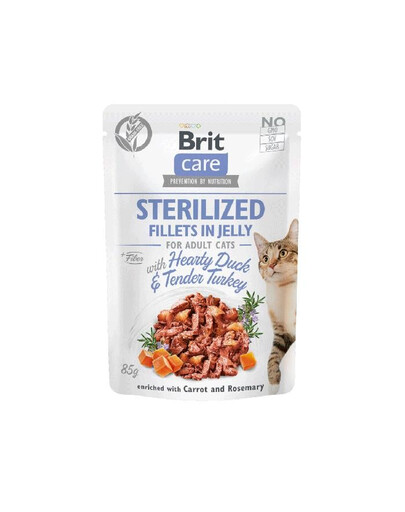 BRIT Care Cat Fillets in Jelly Sterilised with Duck 85 g