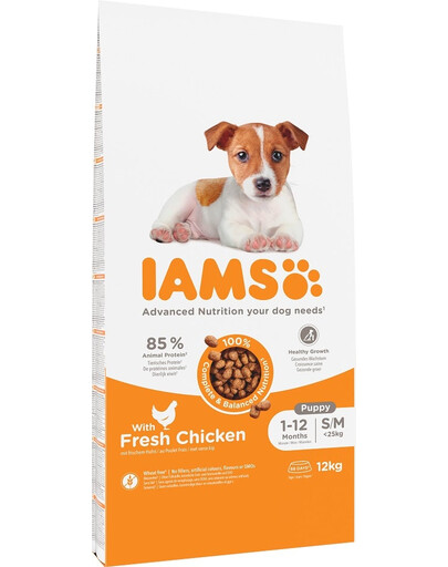 Levně IAMS Advanced Nutrition Puppy Junior Small Medium Chicken 12kg