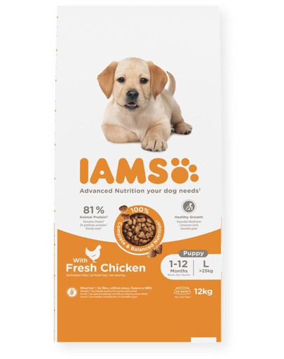 Levně IAMS Advanced Nutrition Puppy Junior Large Breed Chicken 12 kg