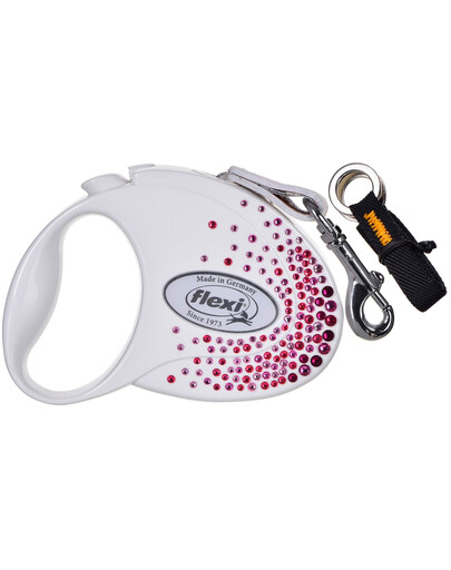 FLEXI Glam Splash Pink S Páska 3m bílá