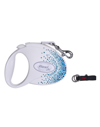FLEXI Glam Splash Ocean S 3m bílá páska vodítko pro psy