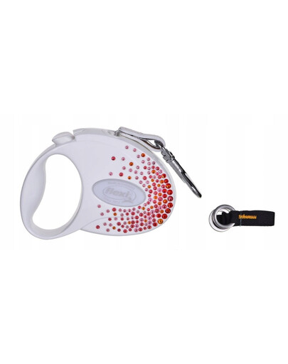 FLEXI Glam Splash Orient S 3m bílá páska vodítko pro psy