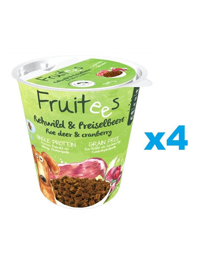 BOSCH Fruitees Snack Zvěřina & brusinky 4 x 200 g