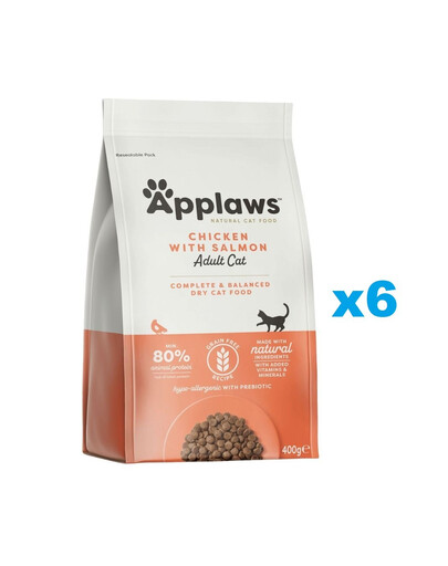 APPLAWS Cat Adult Chicken and Extra Salmon 2,4 kg (6x400g)
