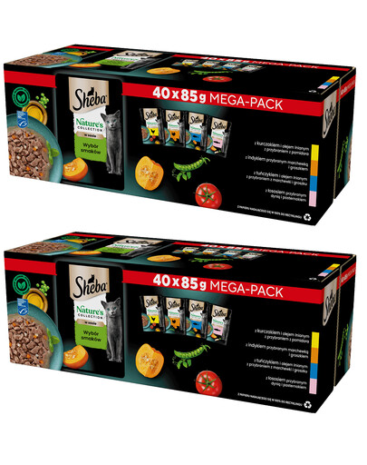 SHEBA Nature’s Collection Výběr příchutí pro dospělé kočky 40x85g 	