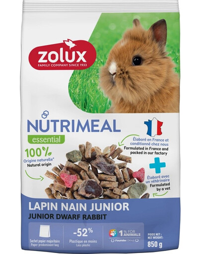 ZOLUX NUTRIMEAL 4 Mix Junior krmivo pro králíky 850 g