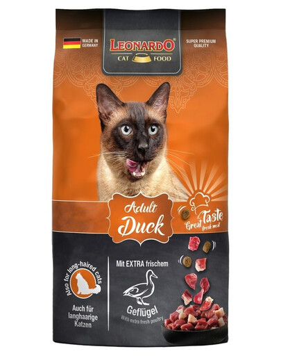 LEONARDO Adult Duck Rice suché krmivo s kachnou pro kočky 0,3 kg