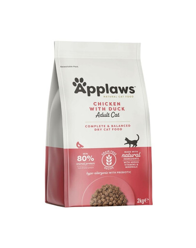 APPLAWS Cat Adult Chicken & Duck 2 kg krmivo pro dospělé kočky