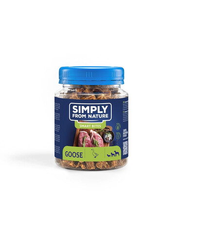 SIMPLY FROM NATURE Smart bites tréninkové pamlsky pro psy s husou 130 g