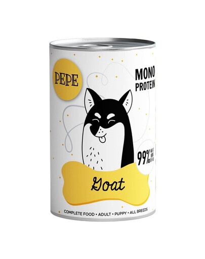 PAKA ZWIERZAKA PEPE Goat 99% (kozí) 400g monoproteinové potraviny
