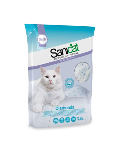 SANICAT Diamonds silikonový kočkolit  3.8 L