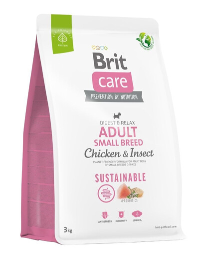 BRIT Care Dog Sustainable Adult Small Breed s kuřecím masem a hmyzem 3 kg