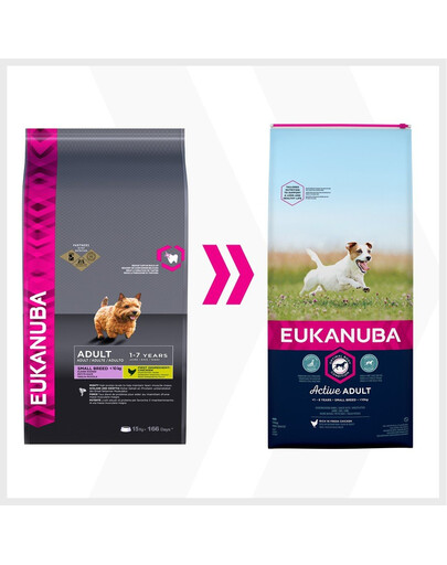 EUKANUBA Adult Small Breeds Chicken bohatá na kuřecí 15 kg