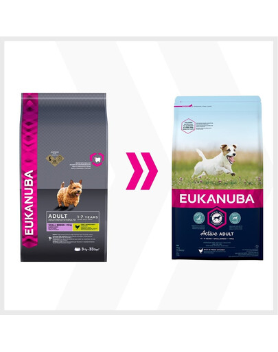EUKANUBA Adult Small Breeds Chicken bohatá na čerstvé kuřecí 3 kg