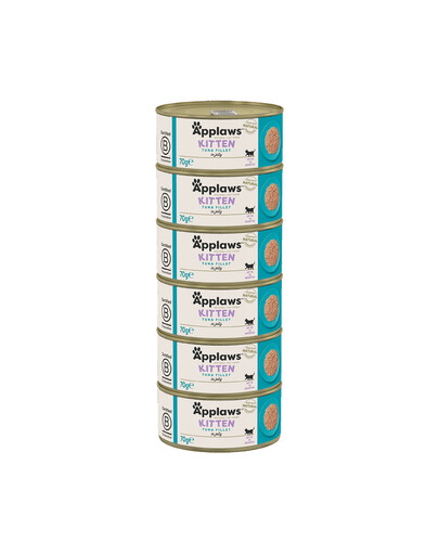 APPLAWS Cat Kitten Tuňák ve vývaru 6x70 g