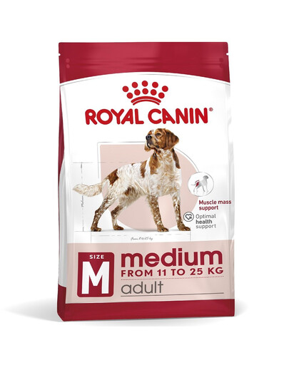 ROYAL CANIN Medium Adult 4kg granule pro dospělé psy středních plemen starší 12 měsíců