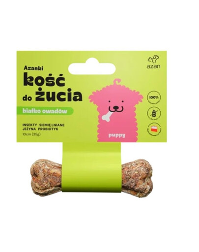 AZANKI Kost s hmyzem pro štěňata Puppy 10cm