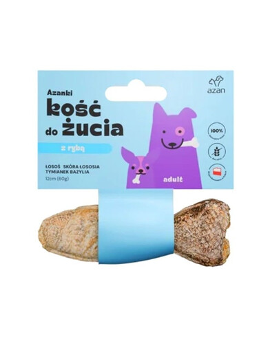AZANKI Kost s lososem pro psa 12cm