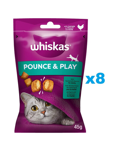 WHISKAS Energy and Vitality pamlsek pro kočky 8x45 g s kuřecím masem