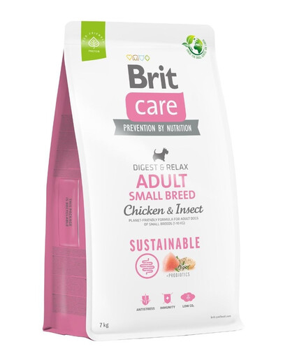 BRIT Care Dog Sustainable Adult Small Breed s kuřecím masem a hmyzem 7 kg