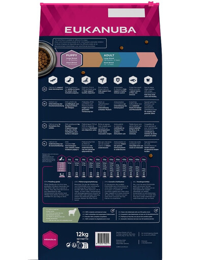 EUKANUBA Grain Free L Puppy Jehněčí 12 kg pro štěňata velkých plemen