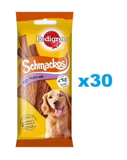 PEDIGREE Schmackos Multi Mix 30x36 g pamlsky ve formě proužků pro psy s hovězím masem