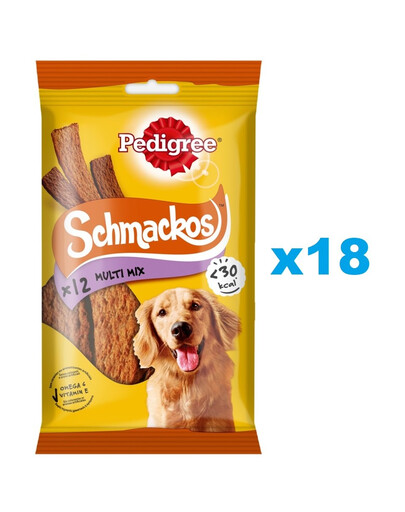 PEDIGREE Schmackos Multi Mix 18x86 g pamlsky ve formě proužků pro psy s hovězím masem