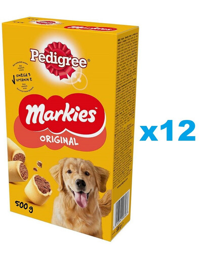 PEDIGREE Markies Original 12x500g křupavé sušenky pro dospělé psy
