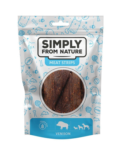 SIMPLY FROM NATURE Meat Strips Zvěřinové stripsy pro psy 80 g