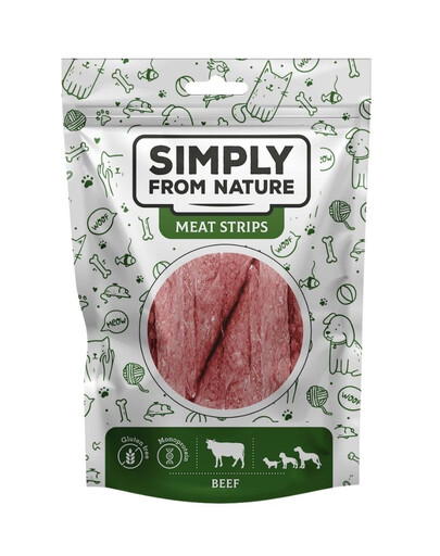 SIMPLY FROM NATURE Meat Strips Hovězí stripsy pro psy 80 g
